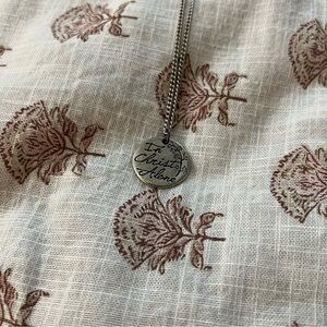 Bob Simeon Design In Christ Alone Christian Hymn Silver Necklace